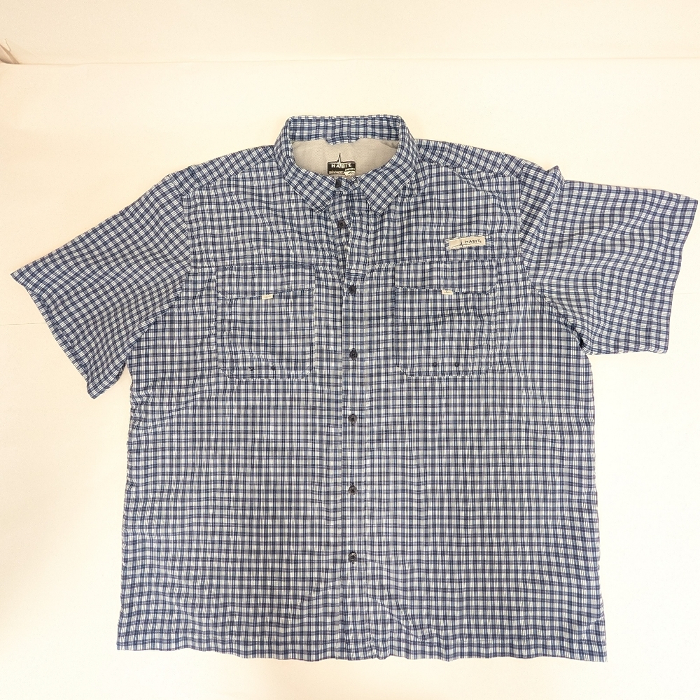 Habit 40+ Solar Factor Hiking Outdoor Work Short Sleeve Button Down 2XL [227]